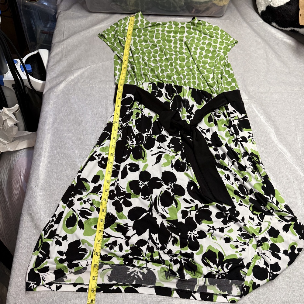 Motherhood Maternity Green Black Floral Shift Dress XL - Picture 7 of 7